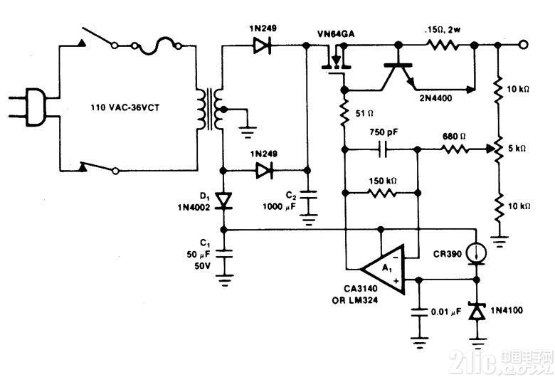 14V,4A电池充电器/电源