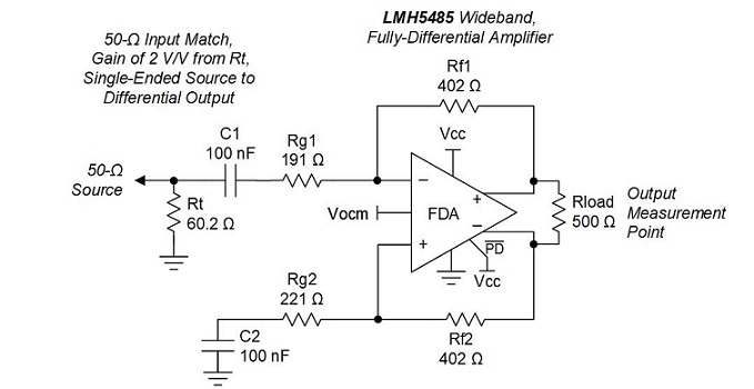 LMH5485-SEP是耐辐射、空间增强塑料、850MHz 全差分放大器