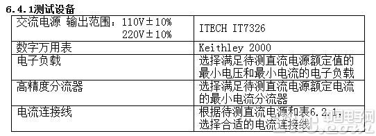 直流电源的测试与规范