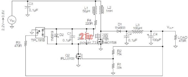 图2:基于MOSFET的焦耳小偷电路。