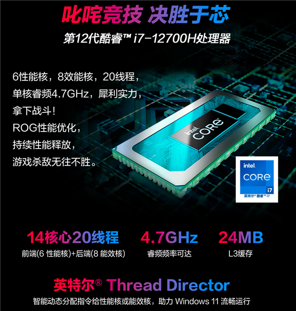 ROG枪神6游戏本上新：14核心i7-12700H＋满血140W 3060只要10999