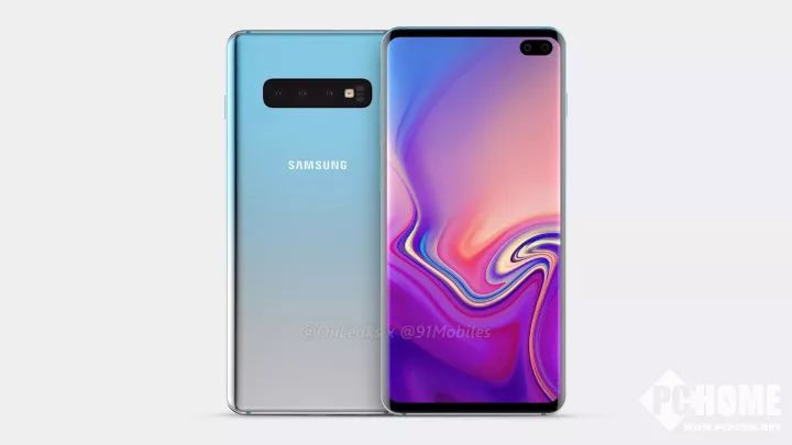 右上胶囊开口 三星Galaxy S10+渲染照曝光