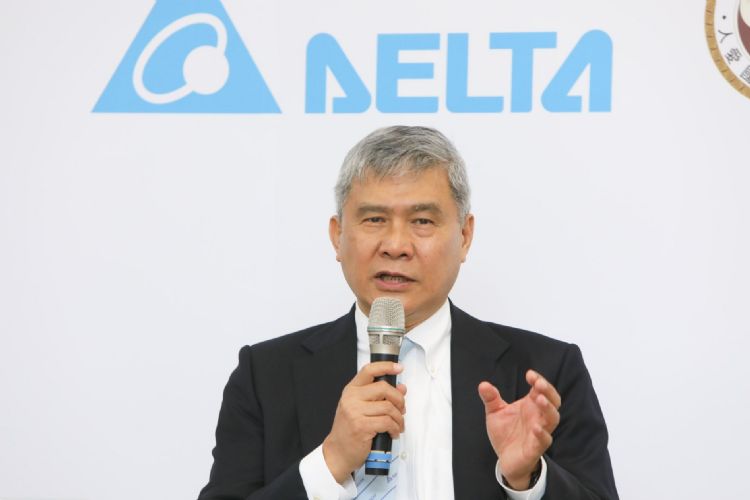 台达电董事长海英俊。符世旻摄