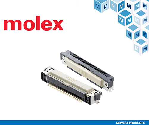 贸泽电子开售用于汽车信息娱乐系统等用途的Molex Easy－On FFC/FPC One－Touch连接器
