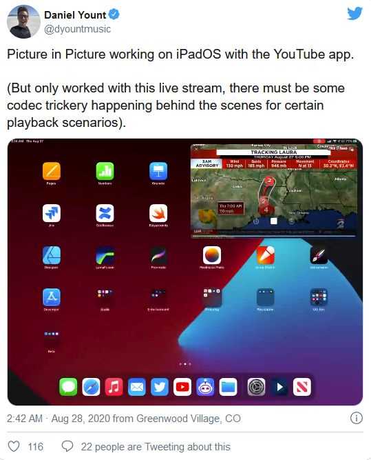 YouTube测试iOS应用的pip模式