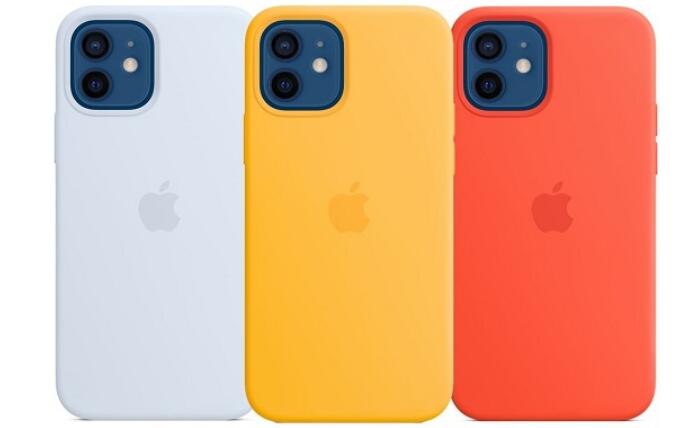 iPhone 12迎来云蓝、电橙、向日葵三色原厂硅胶保护套