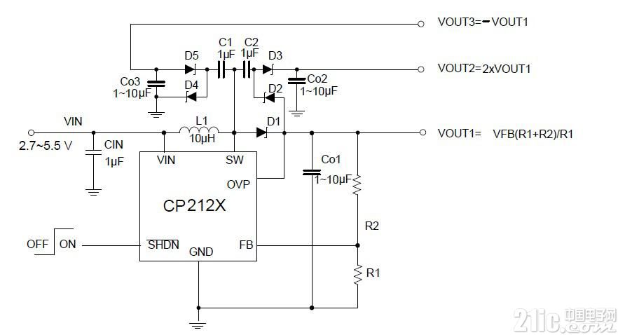 基于CP212X的TFT模组电源解决方案