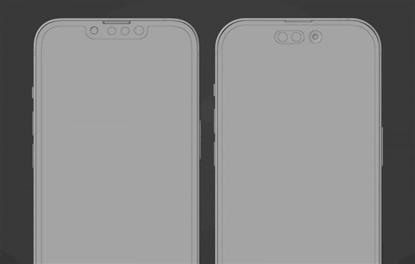 对比苹果13！iPhone 14 Pro最新设计图曝光：药丸打孔屏+超窄边框