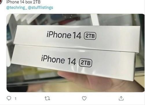 iPhone 14包装盒谍照曝光：2TB版本稳了！