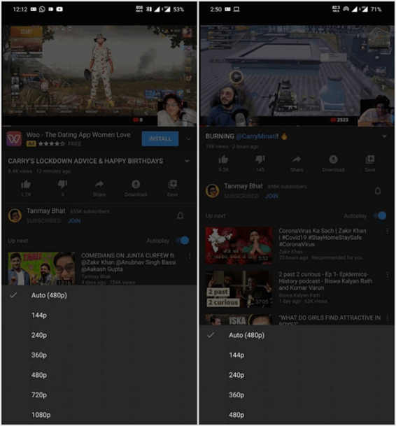 Android版YouTube限制印度最大视频流质量