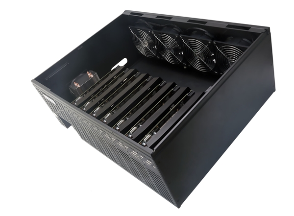 八块RX 580！玩家买不到显卡 映泰却把它们做成矿机