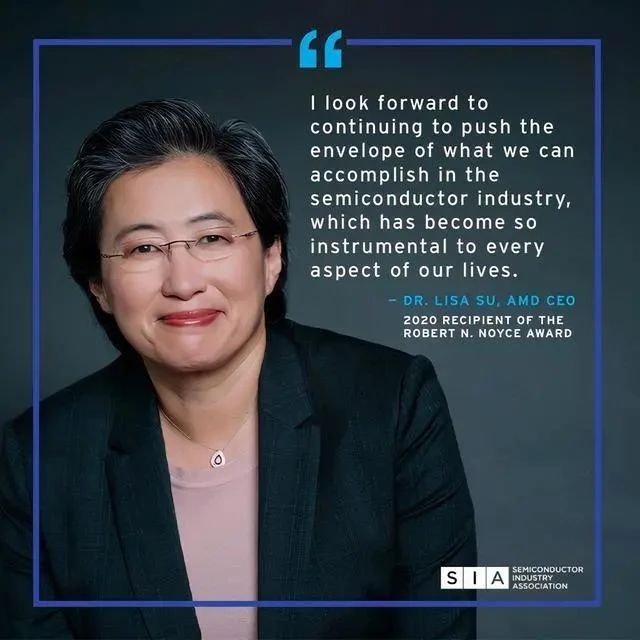 首位女性获得者！AMD CEO获 2020年芯片行业最高奖项！