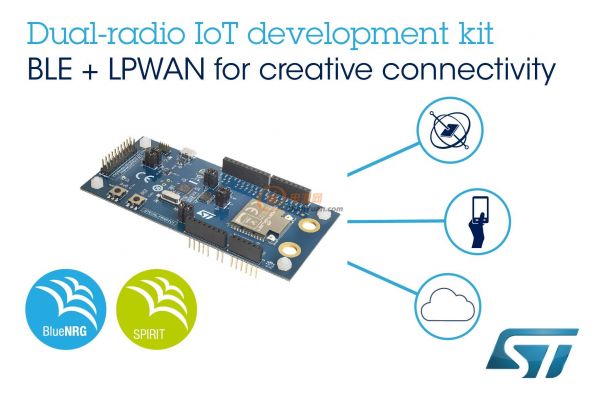 ST Bluetooth/LPWAN物联网开发套件，智能设备创新连接