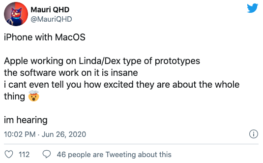 未来iPhone可能运行macOS：手机也能当电脑用
