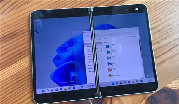 安卓手机Surface Duo刷入Win11：能运行Edge