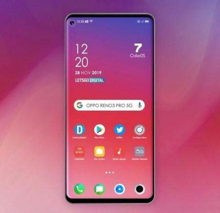 OPPO Reno 3 PRO 5G渲染图曝光网络： 超薄设计 颜值爆表
