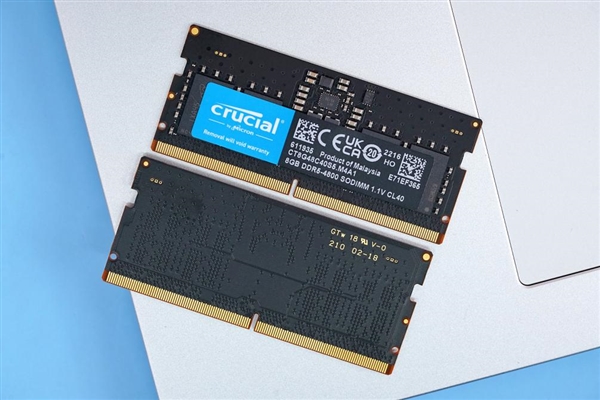 比DDR4快50%！英睿达DDR5-4800 8GB笔记本内存图赏