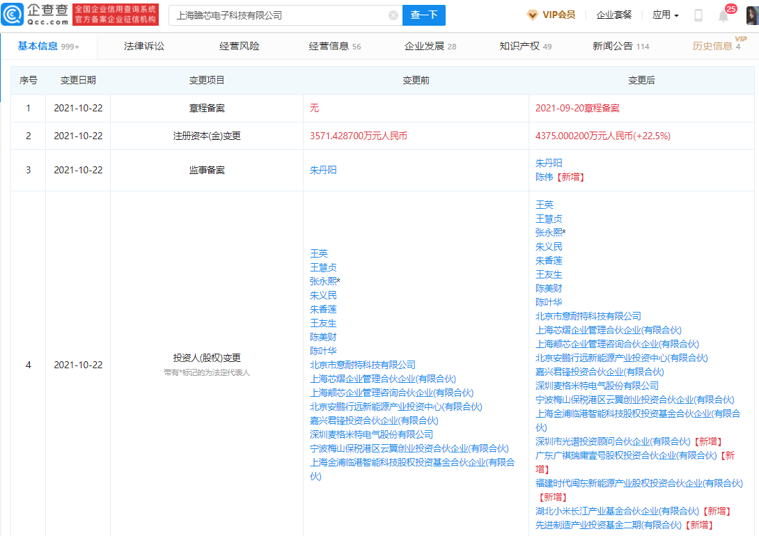 小米投资上海瞻芯电子，后者聚焦于碳化硅（SiC）半导体领域