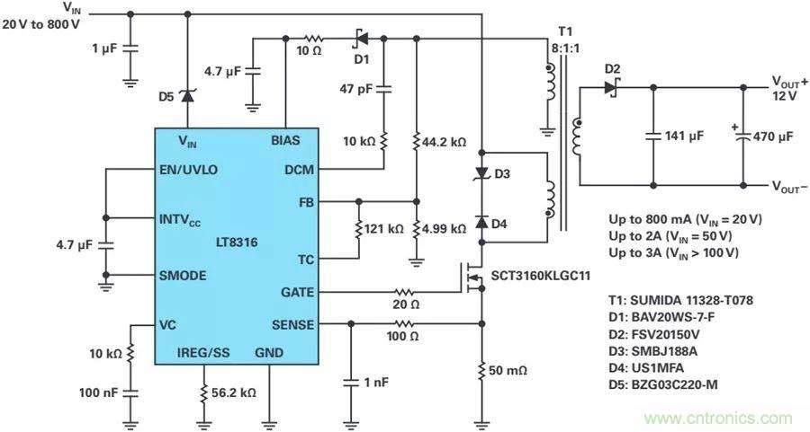 电源电压600V扩展到800V，5分钟告诉你如何做到的
