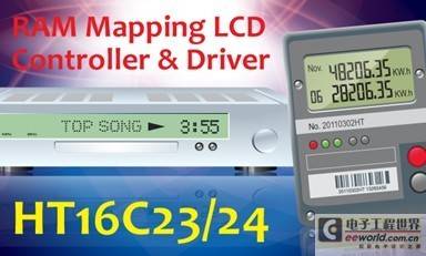 大点数具I2C介面的LCD驱动IC【盛群半导体】