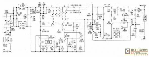 基于一种75W反激式LED驱动电源电路分析