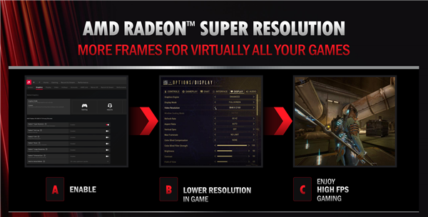 AMD RSR超分辨率技术登场：白捡3倍性能、支持几千游戏