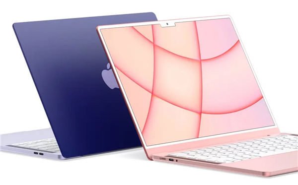 苹果全新MacBook Air高清渲染图来了：刘海屏设计、7种配色可选