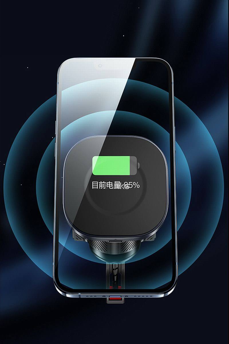 邦克仕推出磁吸无线充电车载支架,支持iPhone13全系列-充电头网