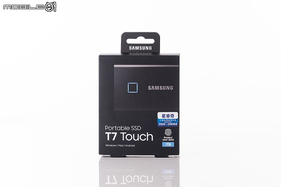 Samsung 迷你移动固态硬盘 Portable SSD T7 Touch 安全轻巧快速传输！