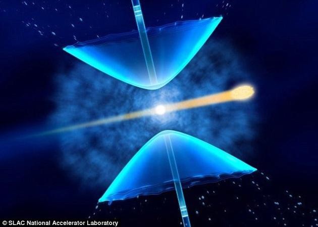 科学家捕捉到世界最强大激光器蒸发水滴瞬间画面