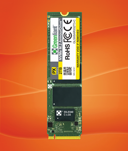绿芯开始供样用于高性能数据存储的低功耗、无外置DRAM NVMe M.2 2280 ArmourDrive™固态硬盘样品