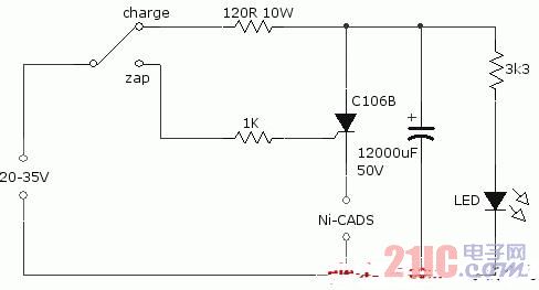 Ni-Cad电池充电器zapper电路