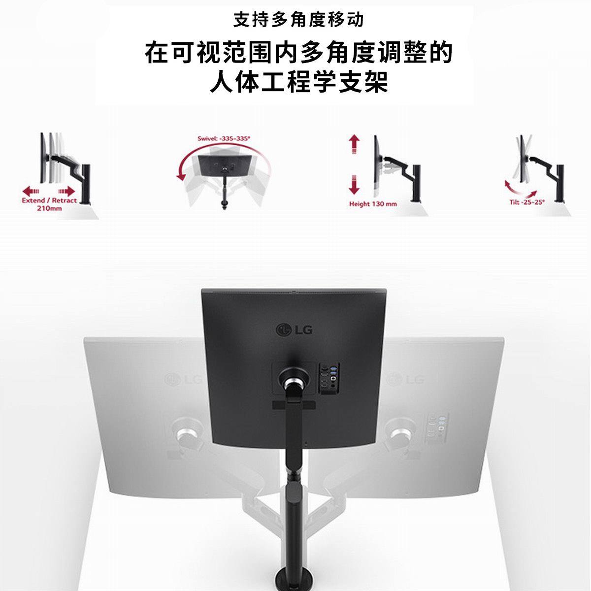 LG推出16:18方屏显示器，支持USB-C一线通90W PD快充-充电头网