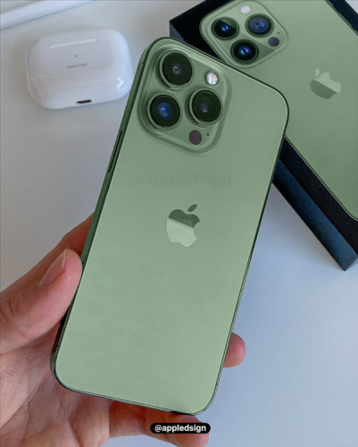iPhone 13 Pro苍岭绿真机首曝！网友：这次iPhone被渲染图坑惨了