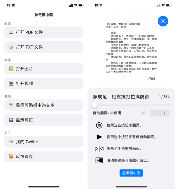 用了这款App iPhone也可以在悬浮窗里读小说了