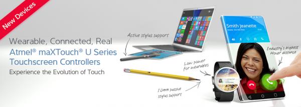 Atmel近日拓展了其领先业界的maXTouch U系列触摸屏控制器