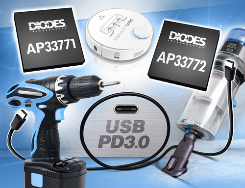 Diodes 公司推出 USB Type－C PD3.0 接收控制器，提供精简且具成本效益的充电解决方案