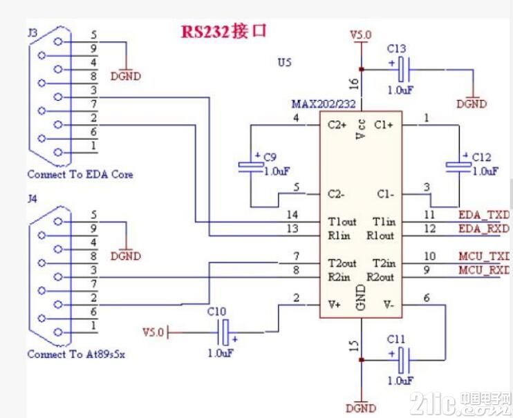 主板串口RS232芯片烧毁问题分析（RS232作用及电路图）