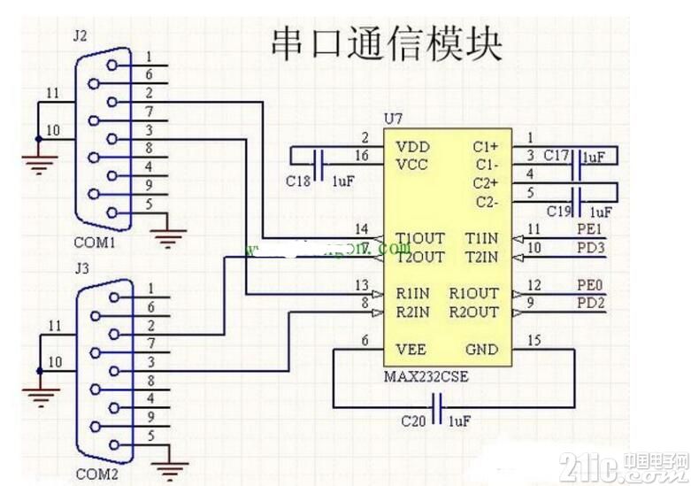 主板串口RS232芯片烧毁问题分析（RS232作用及电路图）