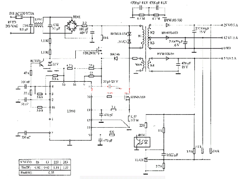 L5991构成的40W喷墨打印机电源应用电路
