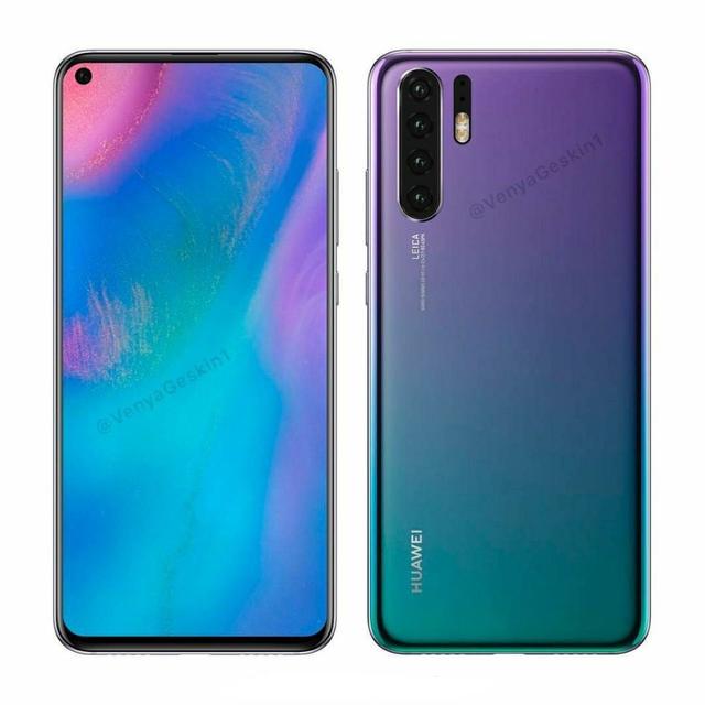 华为P30 Pro渲染图来袭 四摄双IMX6系相机加持+顶配12GB内存