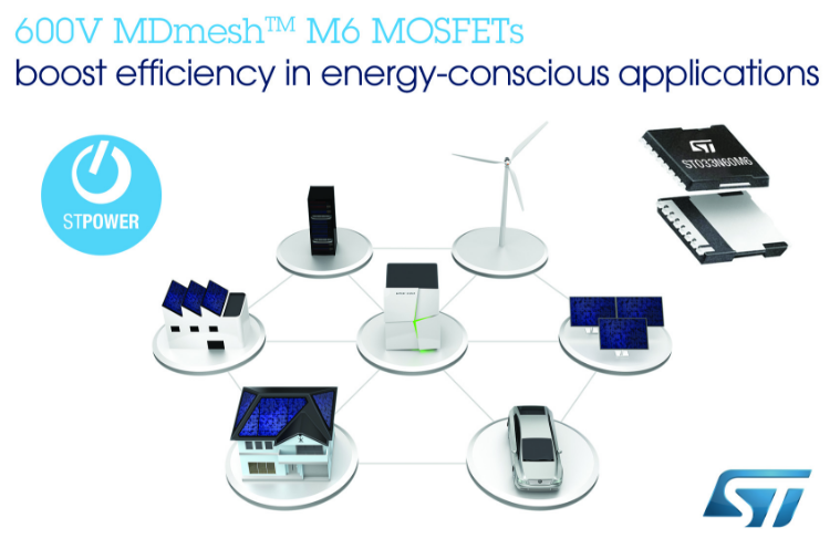 意法半导体推出高效超结MOSFET，瞄准节能型功率转换拓扑