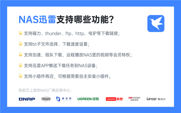 NAS迅雷正式上架威联通:支持磁力链、BT种子下载 还能赚钱