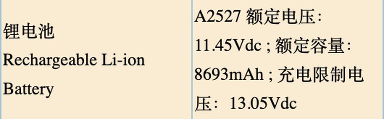 新款MacBook Pro发布在即？电池信息已曝光
