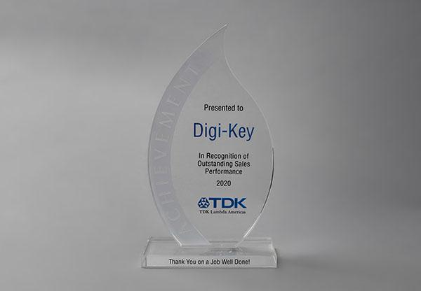 Digi-Key Electronics 获评 TDK-Lambda 优秀销售业绩奖