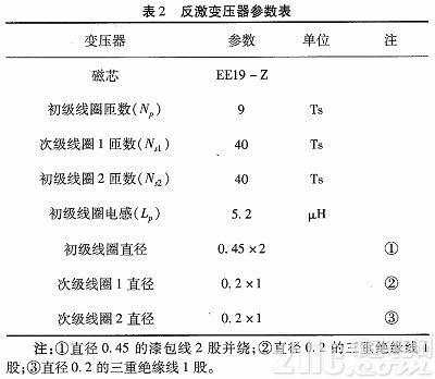基于电池供电的双路隔离反激开关电源设计