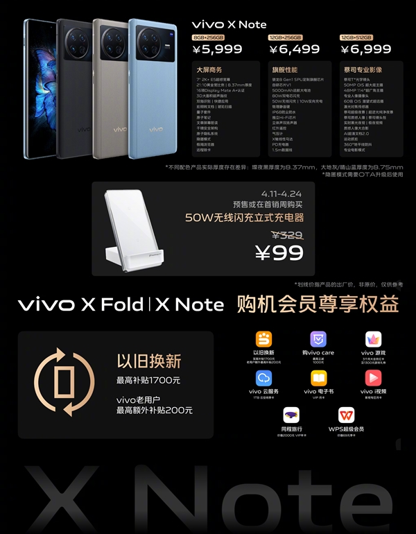 vivo三大新机价格汇总：X Fold折叠屏顶配还不到1万