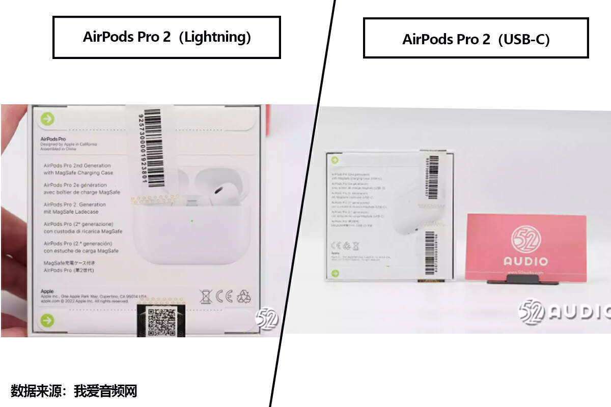 拆解对比来了，苹果AirPods Pro 2（Lightning）VS（USB-C）-我爱音频网