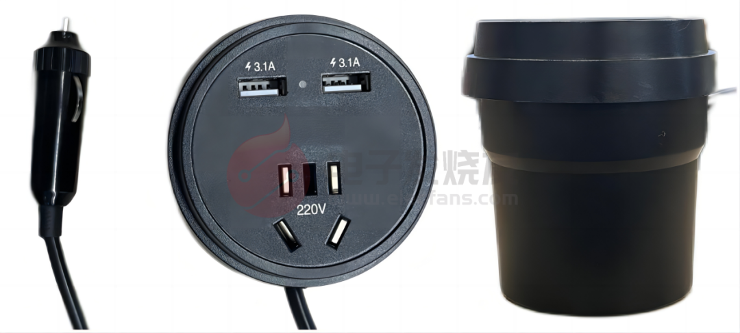 车载逆变器拆解：电路设计“简单粗暴”逆变升压直接输出