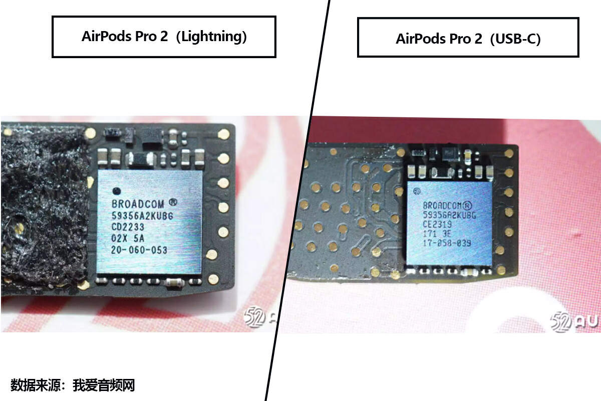 拆解对比来了，苹果AirPods Pro 2（Lightning）VS（USB-C）-我爱音频网
